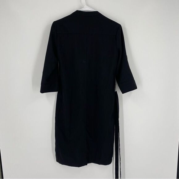 Sharagano Women’s Elbow Sleeve Snap On Front B Neck Button Front Dress 4 - Picture 3 of 3